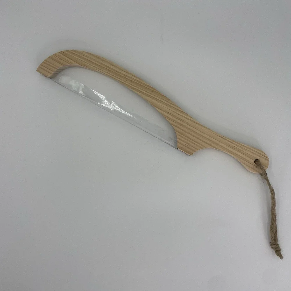 15 in Serrated Bread Slicer, Sourdough Bread Knife, Stainless Steel Bow Knife